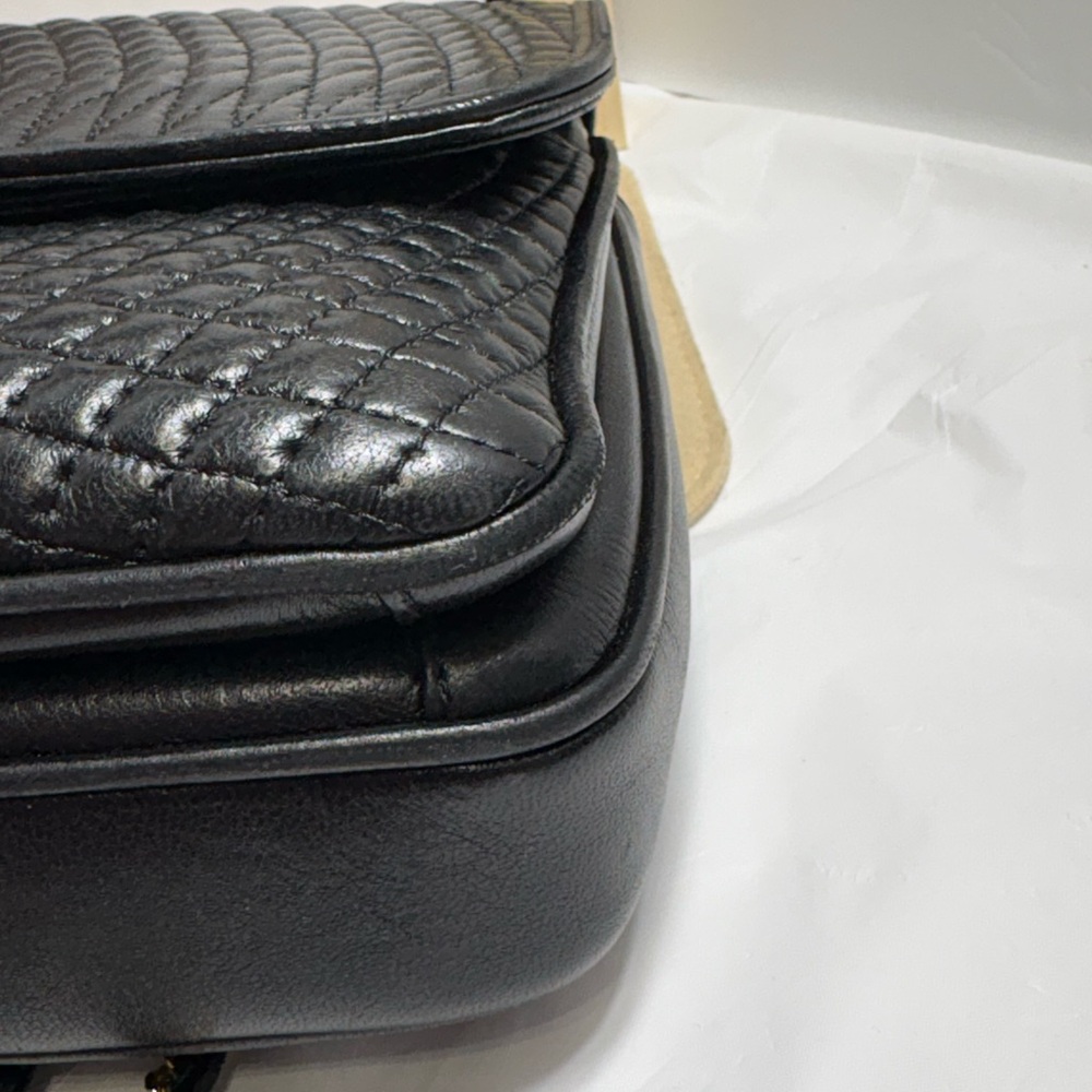 Bally Quilted Leather Shoulder Bag in Black. - Picture 15 of 16